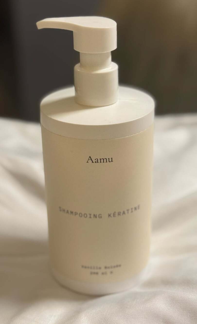 Aamu Shampooing Keratine 500 ml White Pump Bottle